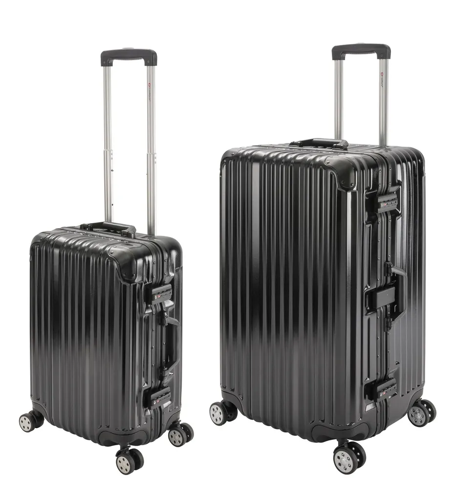 Valises London Polycarbonate et Cadre Alu avec 4 Roues Multidirection