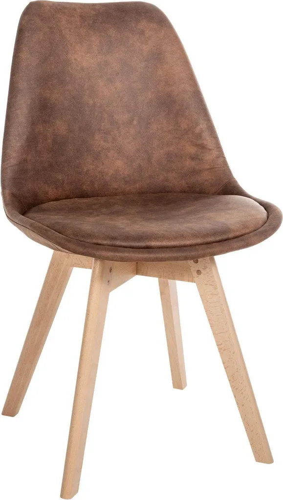 Sedia Marrone Vintage in Pelle Finta - Stile Industrial e Comfort