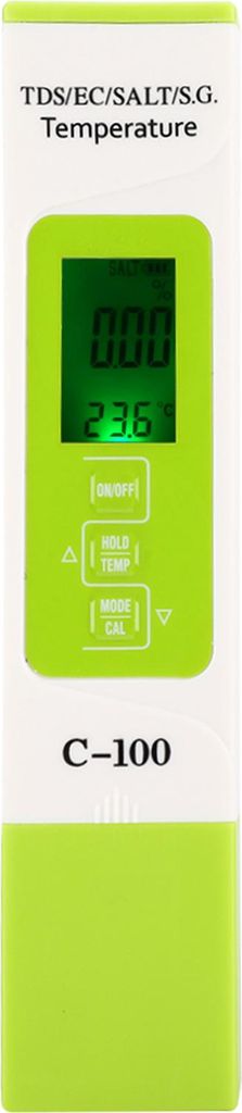 C-100 Multifunktionale 5 in 1 Salzgehalt TDS EC Seewasser Test Stift Wasserqualität Tester Detektor