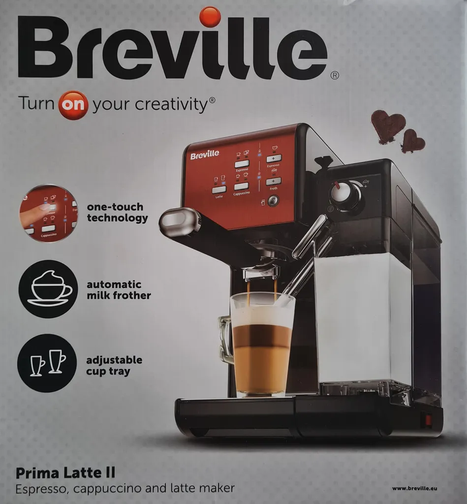 Machine Espresso 19 Bar Breville PrimaLatte II avec Système Hot Aroma 1L