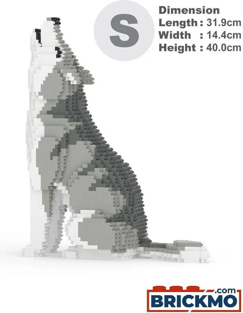 Puzzle 3D Loup JEKCA en Briques pour Adulte Décoration Design Intérieur