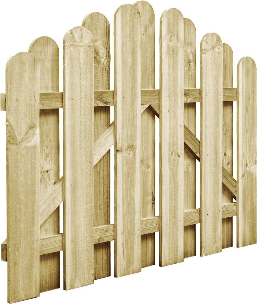 vidaXL Portail de jardin Pin imprégné 100 x 75 cm Design Image du produit 