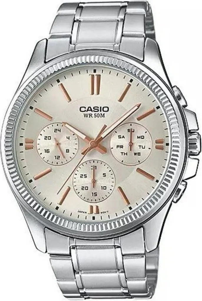 Montre Casio MTP-1375D-7A2VDF : Alliez Précision Quartz et Style Acier
