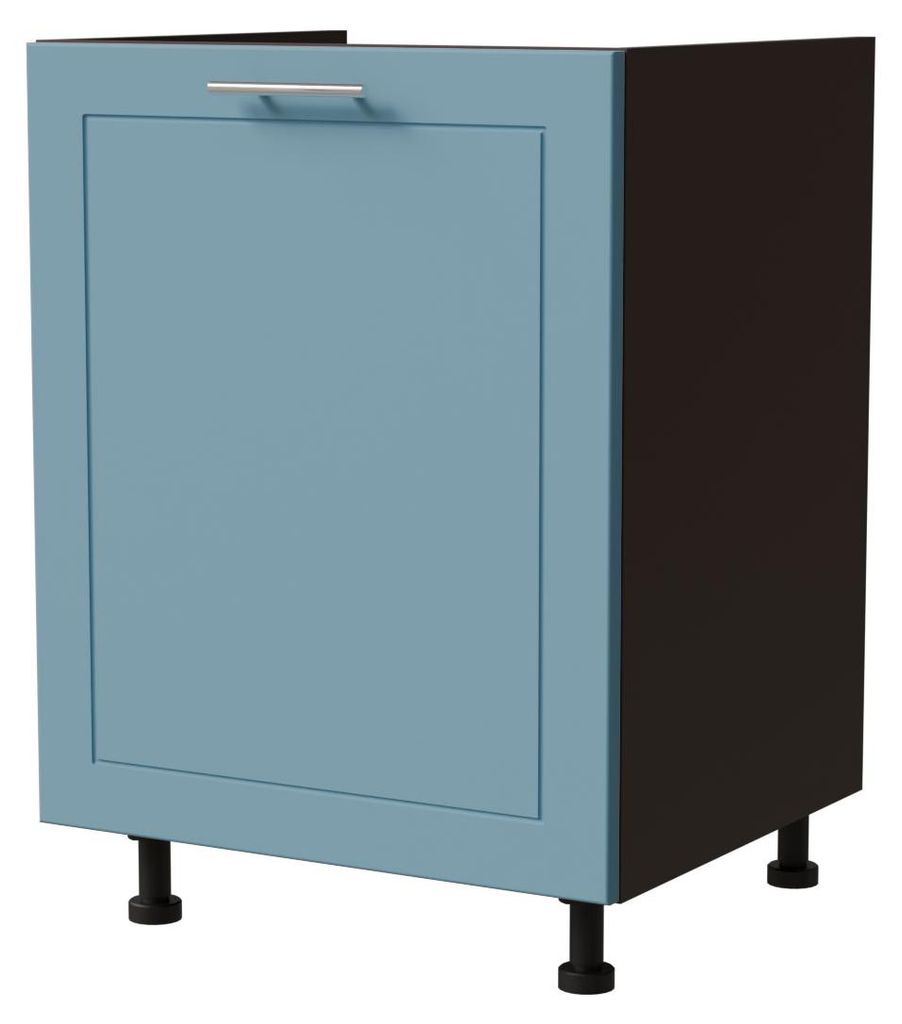 Spülenunterschrank BARI 60x82cm lackiert Ausführung wählbar BA-D1Z - 60,RAL 5024 pastellblau matt,lava,Blum Metabox (Teilauszug)