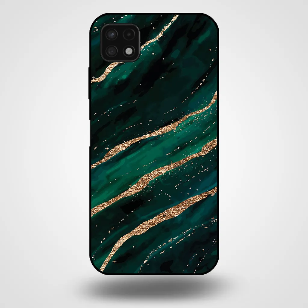 Custodia Samsung Galaxy A22 5G Marmo Verde Oro - Smartphonica Premium
