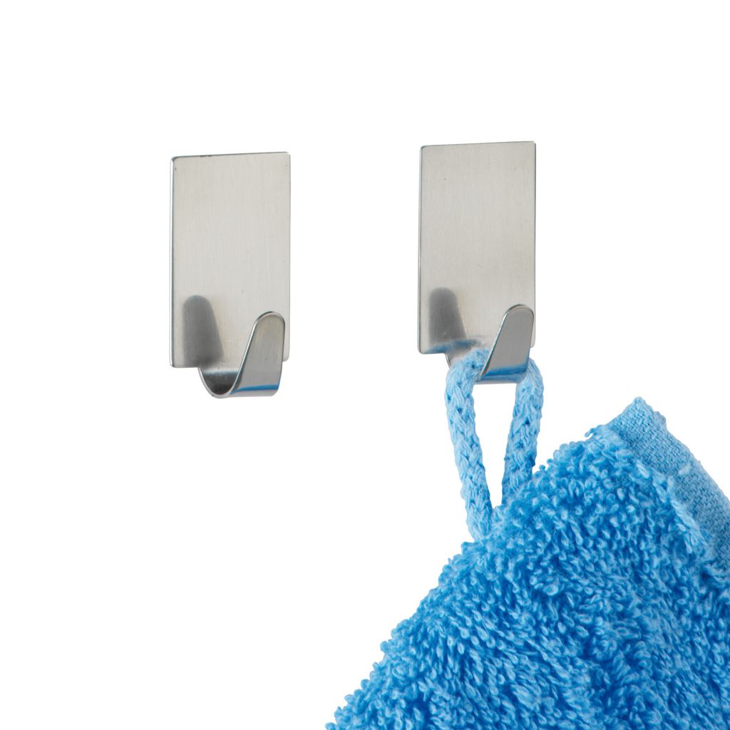 Rechteck-Haken glänzend 4er Set