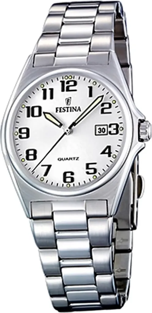 Montre Femme Festina F16375/9 Anti-Rayures en Acier Argenté Durable