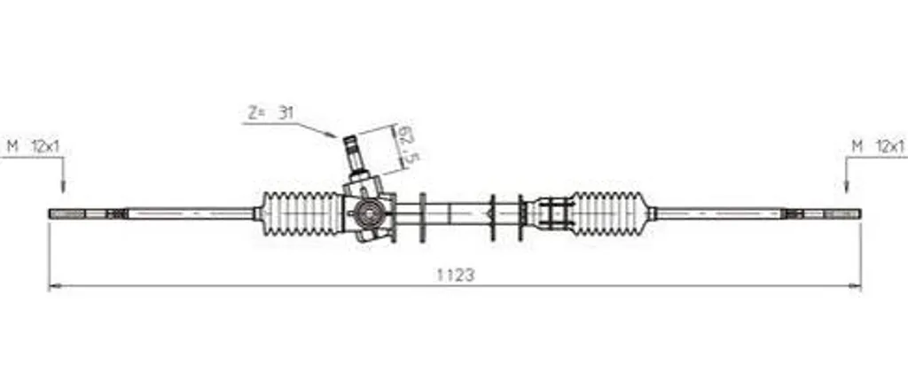 Crémaillère de direction pour Skoda Favorit et Felicia - Modèle SK4002