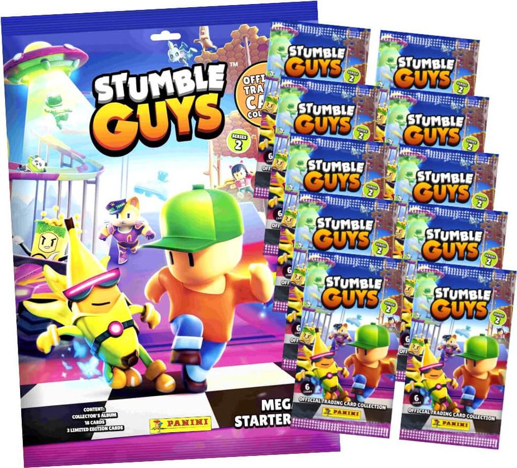 Panini Stumble Guys Karten Serie 2 - Sammelkarten Trading Cards - 1 Starter + 10 Booster