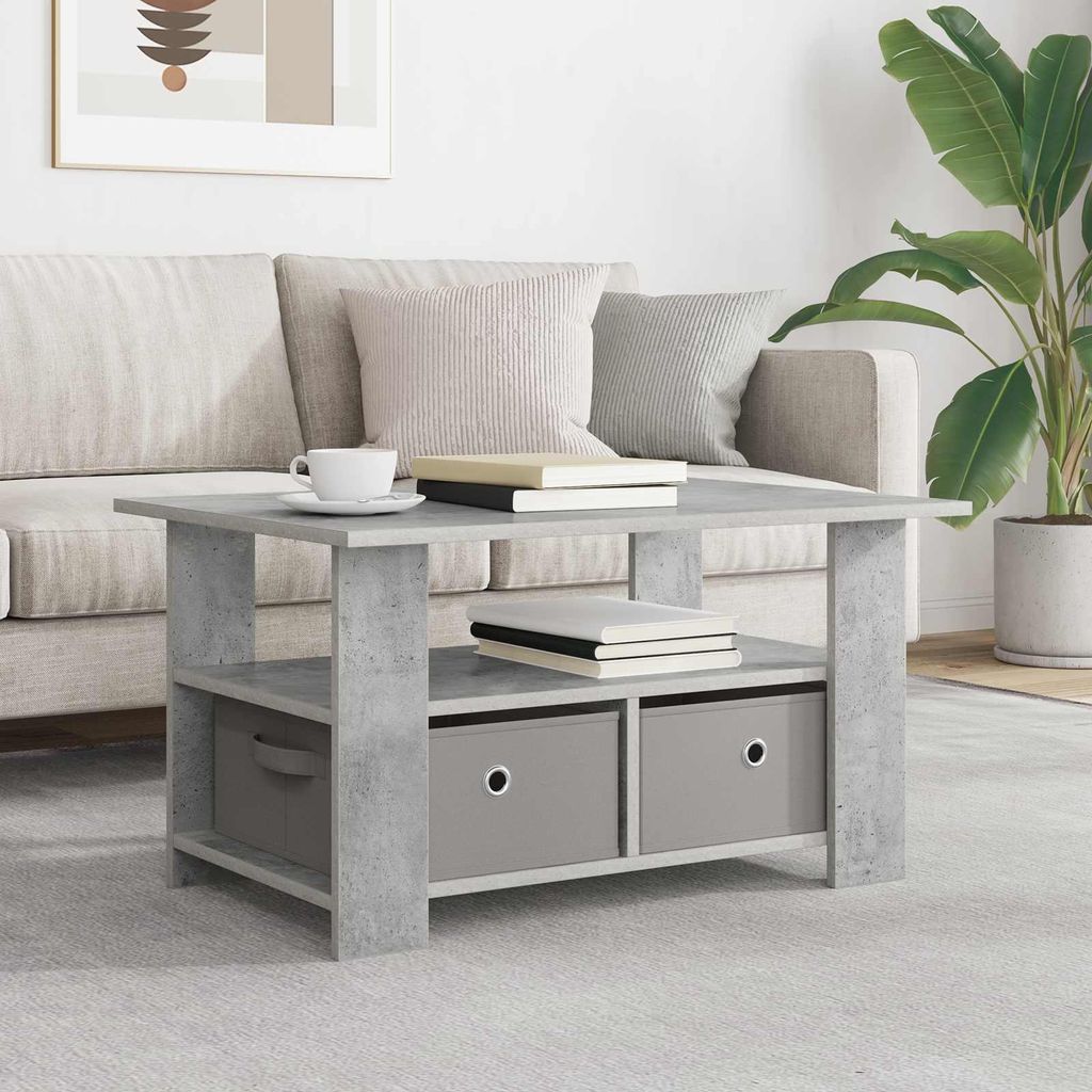 Maison Exclusive - Couchtisch Beton Grau 77 x 55 x 42 cm Holzwerkstoff