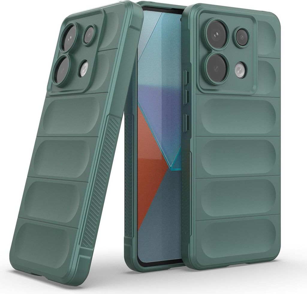 Handy Hülle für Xiaomi Redmi Note 13 Pro 5G Grip Case Cover Schutzhülle Softgrip Farbe: Grün