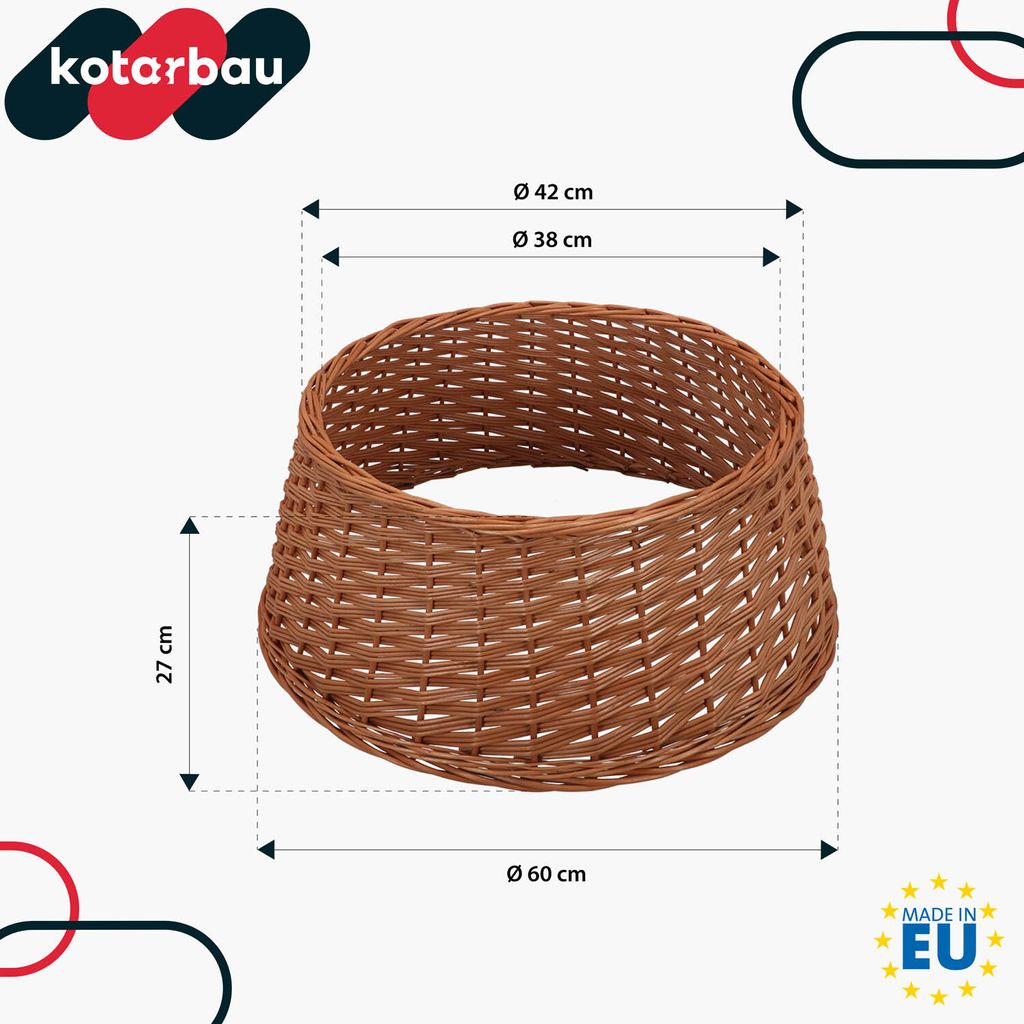 KOTARBAU® Sukně na vánoční stromek z vrby Ø 60 cm, stojan Obrázek produktu 3