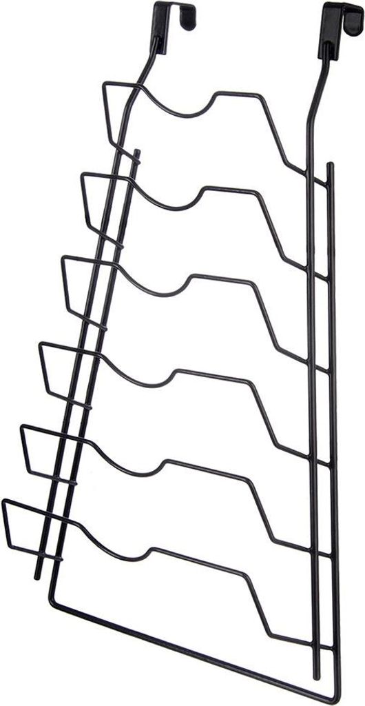 Metalen dekselhouder, zwart, voor wandmontage, Productafbeelding 