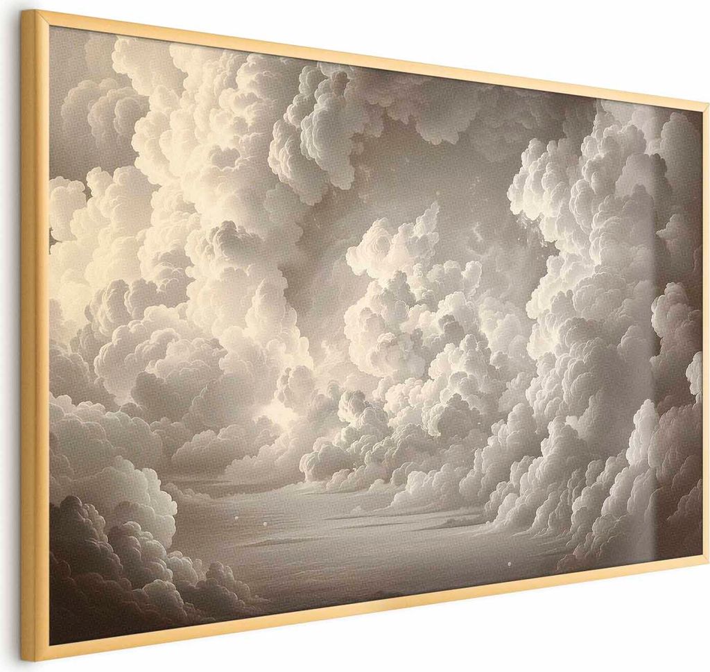 Posterpapier Poster - Whisper of Illuminated Clouds: Soft Light Play in the Sky Theater 60x40 cm Muster b-H-10058-ao-a