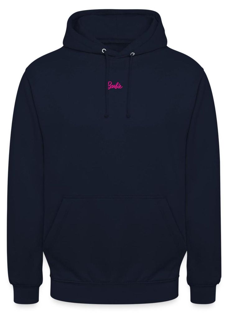 Spreadshirt Barbie Logo Klein Stick Uni Hoodie, XXL, Navy