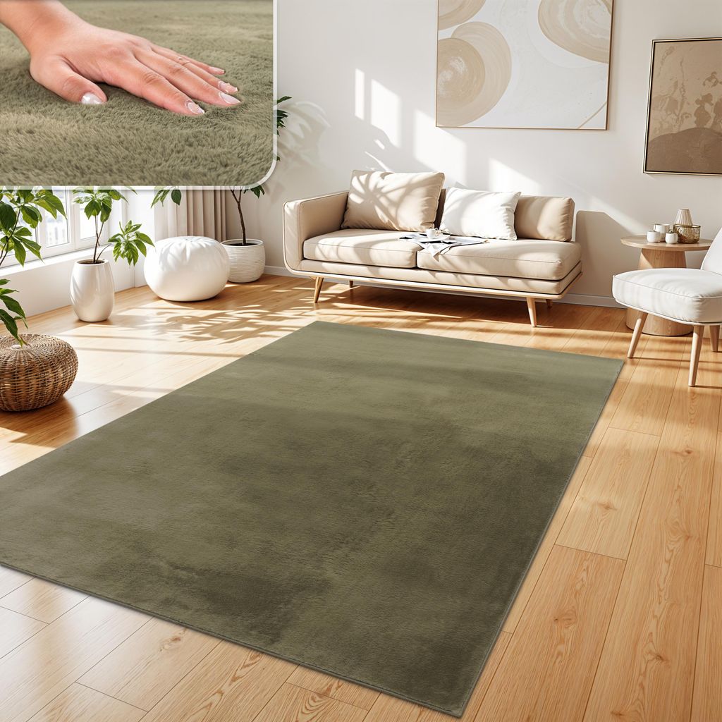 Paco Home Teppich Wohnzimmer Kunstfell Shaggy Hochflor Produktbild 