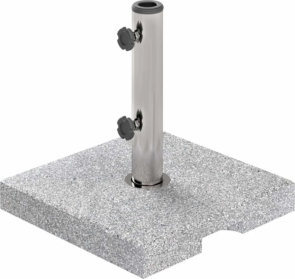 Évitez le Basculement : Pied de Parasol Granit 21kg Stable et Fixe