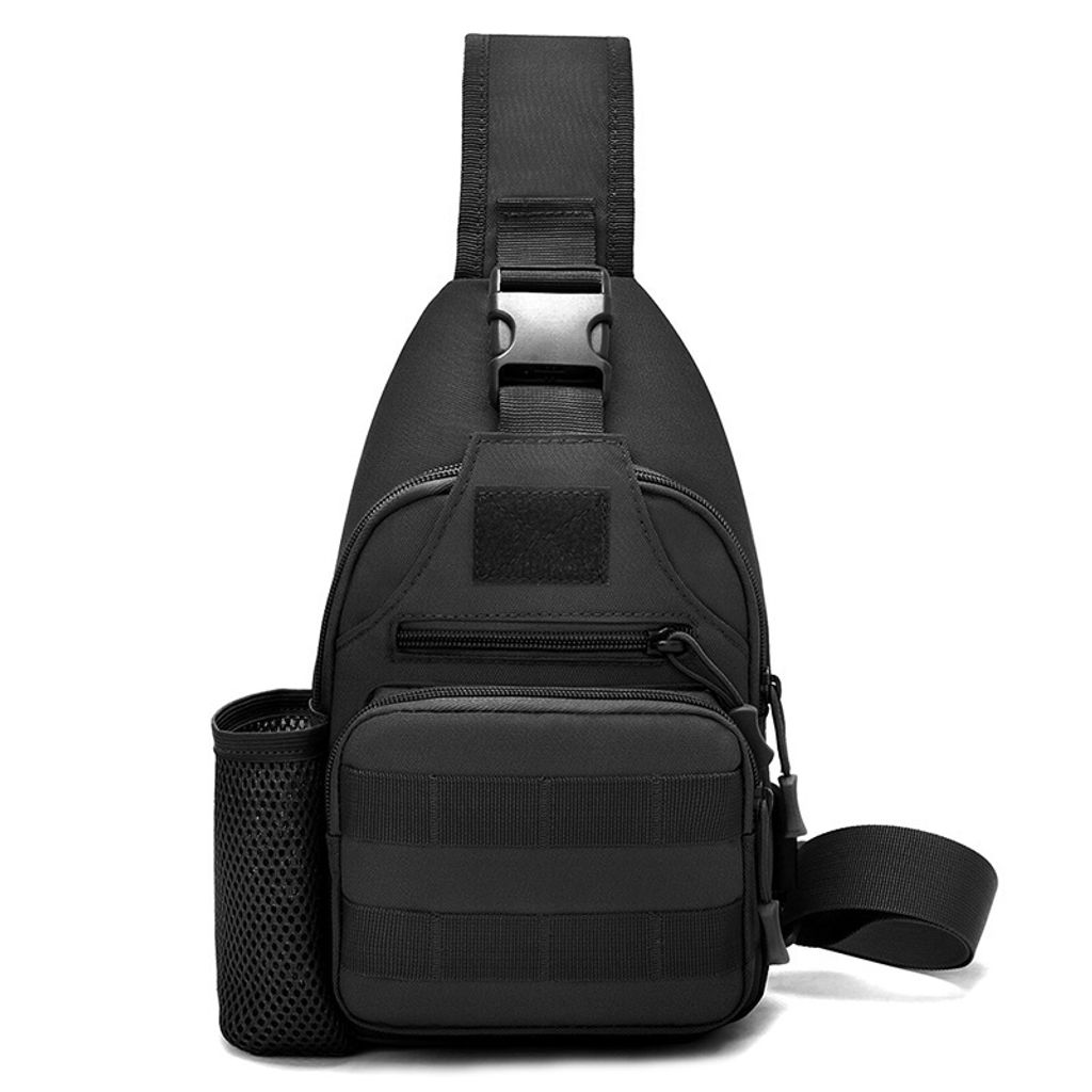 STILVORA Umhängetasche Outdoor Brusttasche Herren, Trinkflaschenhalter Rucksack, Fahrrad Sport Slingbag, USB-Ladeanschluss, taktische Schultertasc...