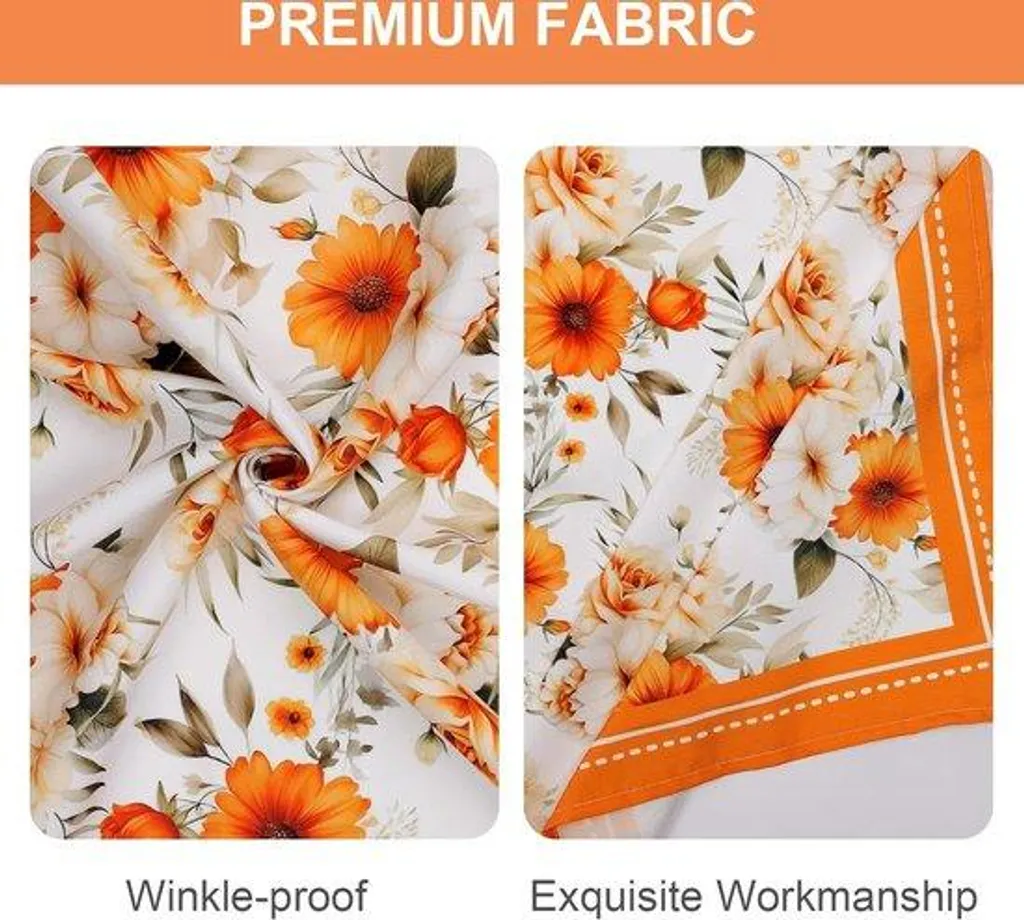 Nappe motif aquarelle 140x180 cm - Décoration automne en tissu doux