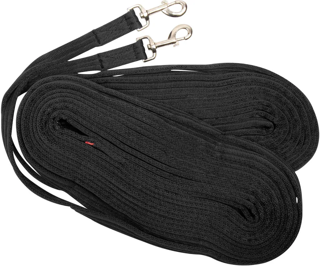Rênes Longues IRHFree Ride Noir - Corde Souple et Mousquetons de Qualité