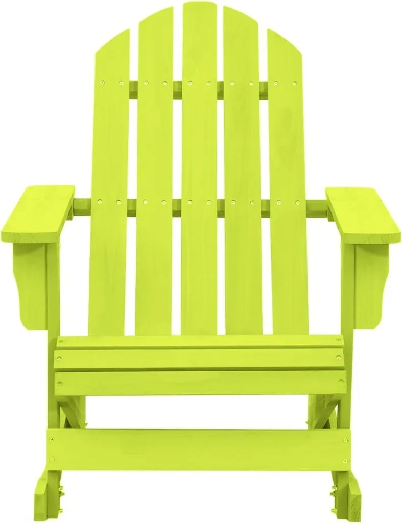 Chaise à bascule Adirondack de jardin verte pour détente et relaxation