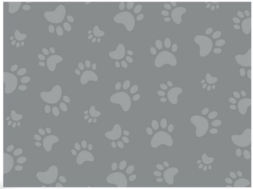 spenderbezug Paws 15,5 x 20,5 cm Baumwolle grau