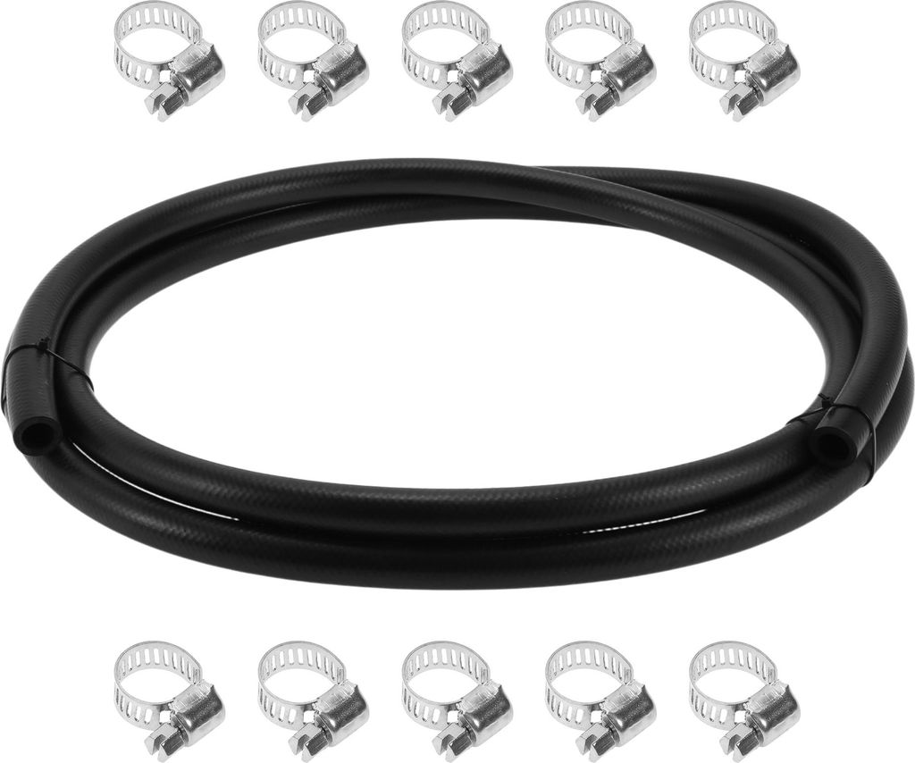 5/8" Kraftstoffleitungssatz 10ft Vakuumschlauch Automobil-Kraftstoffschlauch mit 10 Schellen 1 Satz