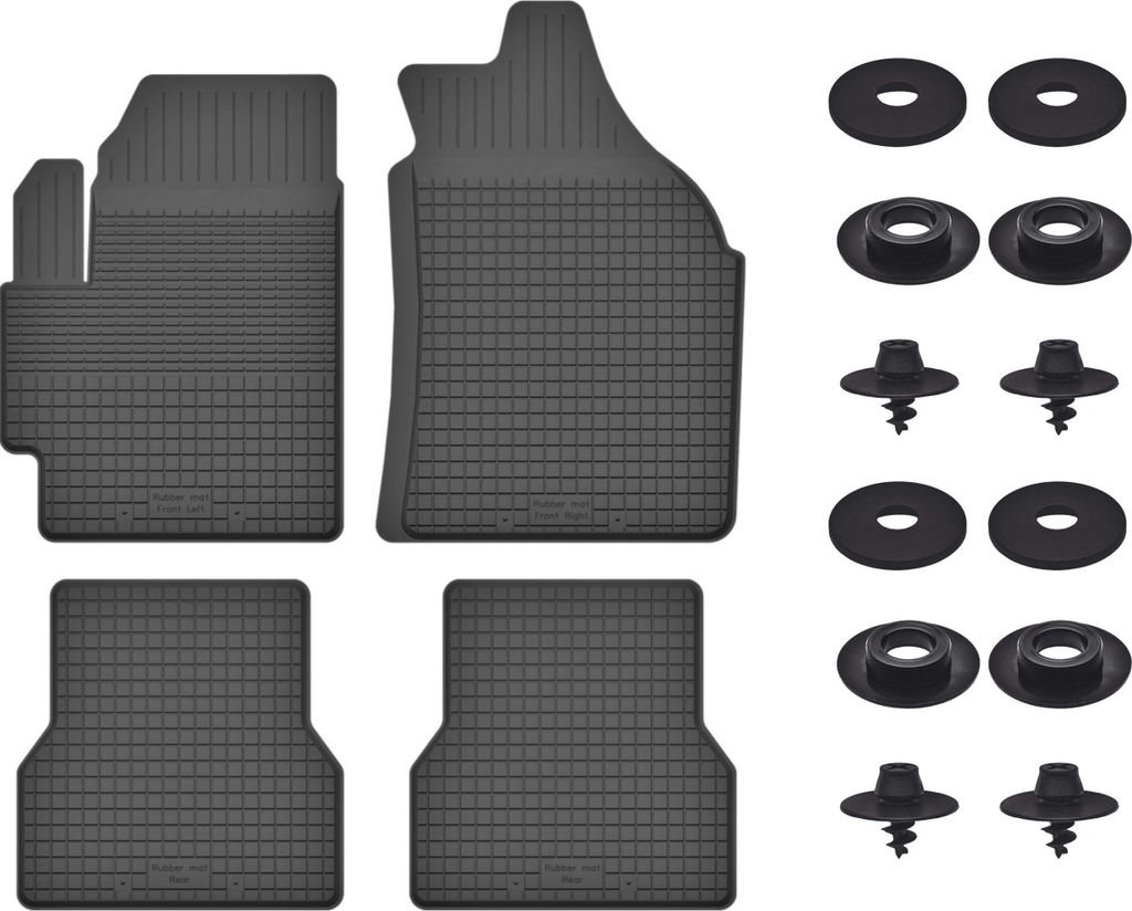 Gummimatten Mit Stoppern Für: Toyota Yaris Iv Hybrid (2020-) Schwarz Set