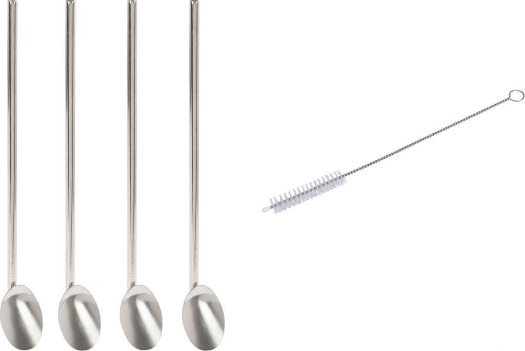 Excellent Houseware Strohhalm-Set, Edelstahl 18/10, 21,5 x Produktbild 