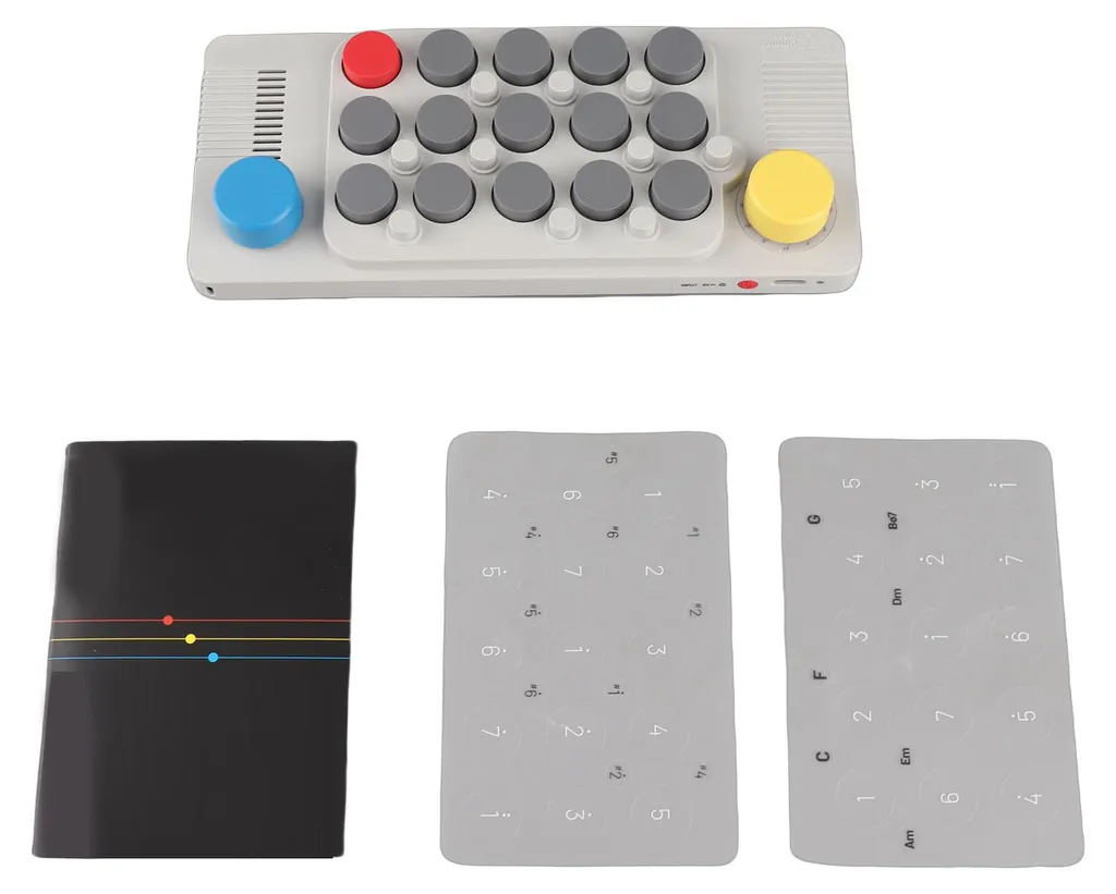 Piano enfant silencieux avec prise jack et autocollants de notes musicales