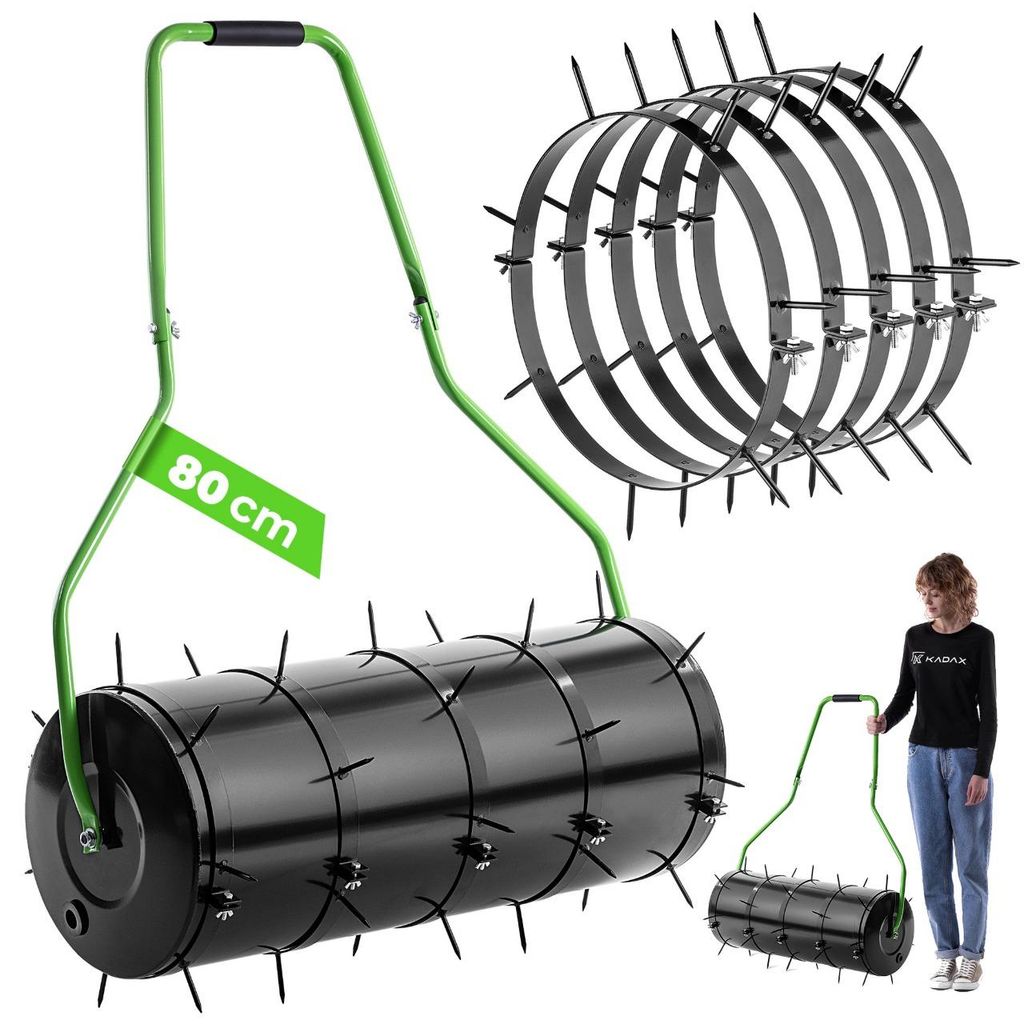 Rullo aeratore per prato KADAX 80 cm, riempibile con acqua Immagine del prodotto 