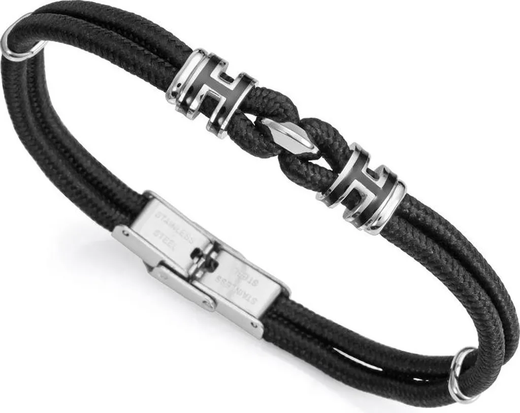 Bracelet homme Viceroy 14017P01010 anti-allergie acier cuir durable