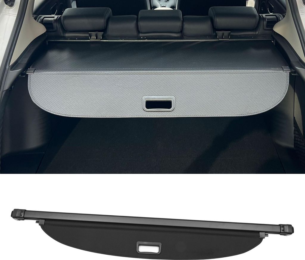 Kofferraum ausziehbare Ladungsabdeckung für Cadillac XT5 2017-2024 Heckkofferraum-Parzellenshelf-Gepäcksicherheitsschutzschirm, Leinwand, Glanzsc...