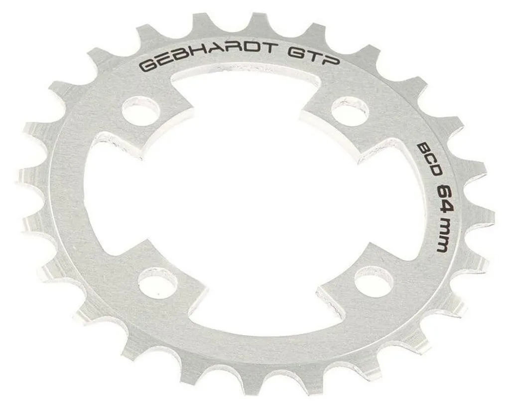 Plateau 22T Gebhardt Argent en Aluminium 4 Trous pour Groupe Shimano