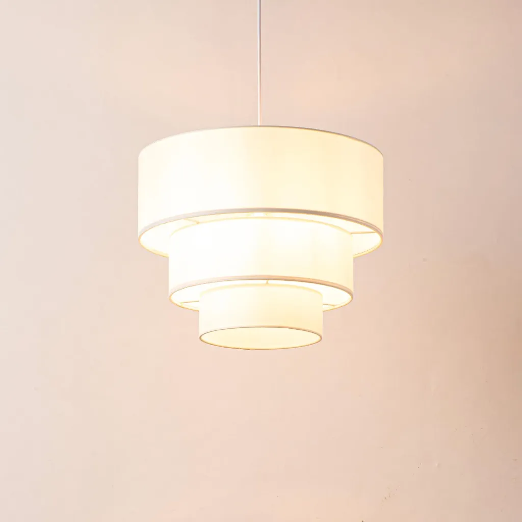 Lampada a Sospensione Tessile LEVEL 38cm - Design 3 Livelli E27 - 2