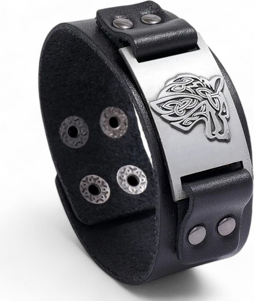Wickinger Wolf Silber Bronze Gold Armband verstellbar Mittelalter Silber