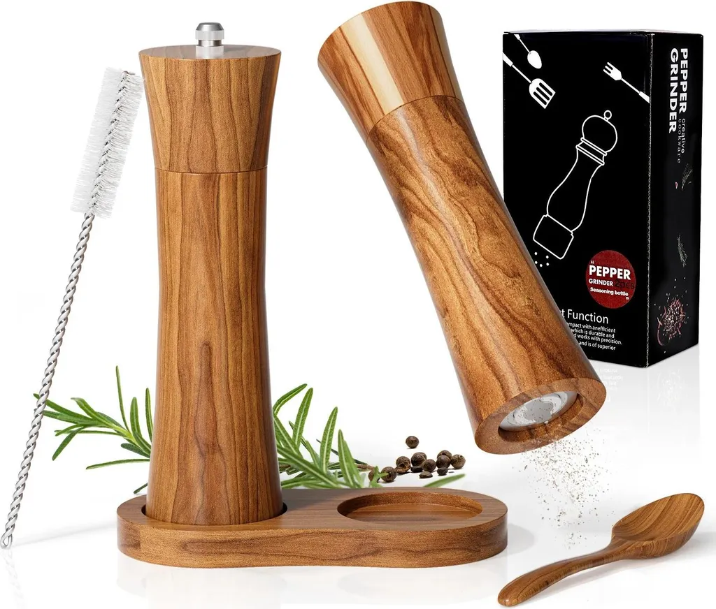 Set macinae pepe, macinatura regolabile, legno ecologico, legno