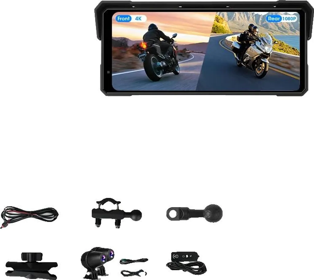 Console Moto Tactile pour Navigation Waze et Spotify CarPlay 8 Pouces