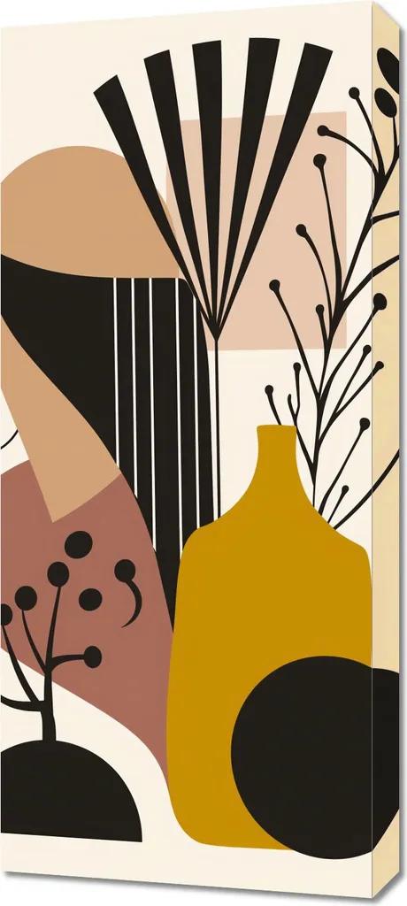 Quadro 40x90 cm Collage di Motivi - Cornice Moderna per Casa e Ufficio