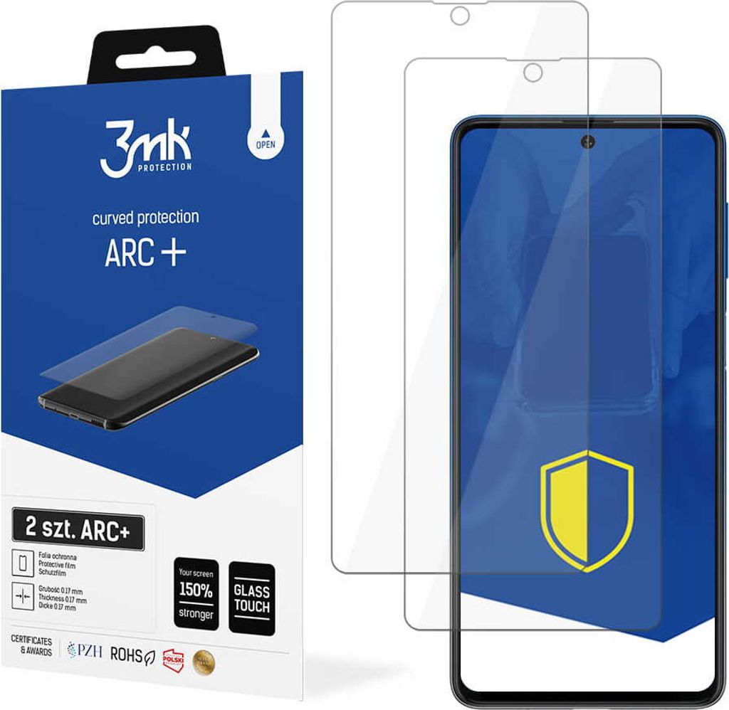 3mk Display Schutzfolie ARC+ für Samsung Galaxy M62 0,17mm Self-Heal (2 Stück)