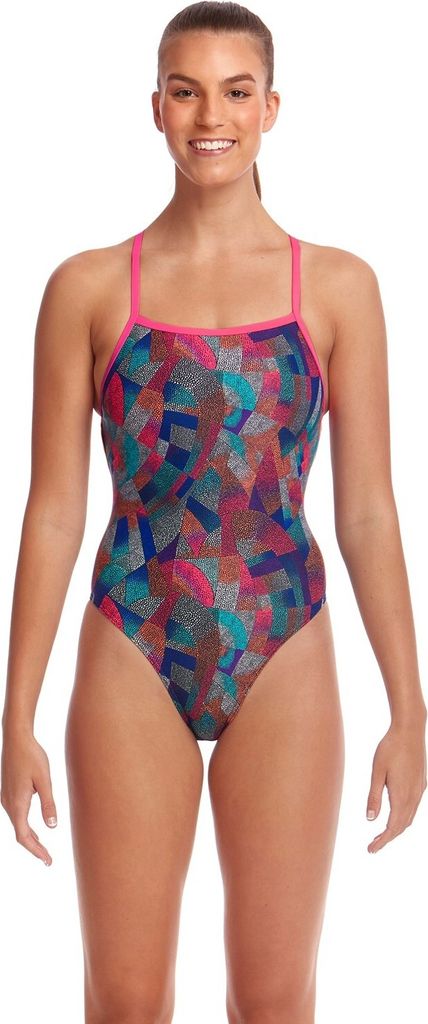 Funkita Badeanzug Damen On Point chlorbeständig und UV-Schutz 50+, Größe:34