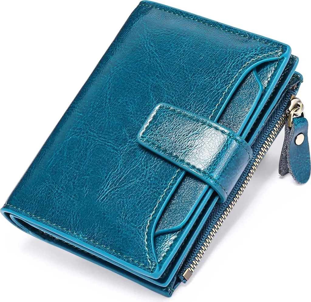 Portafoglio Piccolo Donna Vera Pelle Elegante - RFID & 14 Scomparti
