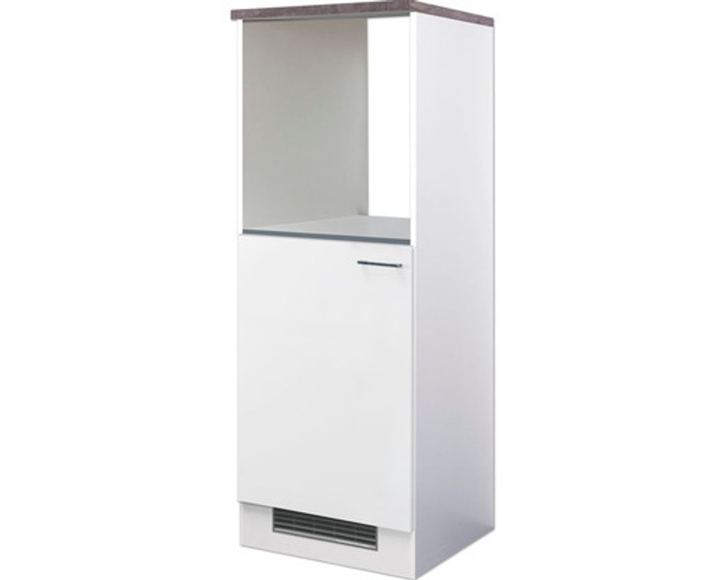 Flex Well Backofen/Kühlumbauschrank für 88er Einbaukühlschrank Lucca BxTxH 60 x 60 x 169 cm weiß matt zerlegt Anschlag r