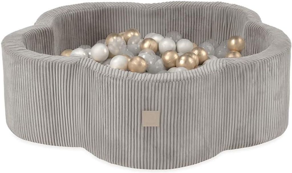 MISIOO Bällebad für Kinder 95x30 cm - 300 Bälle (6cm) - Baby Spielzeug ab 1 Jahr - Perfekt für Kleinkinder und Spielspaß