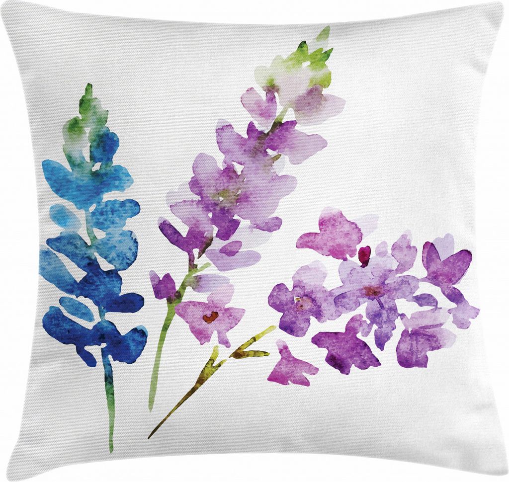 ABAKUHAUS Blumen Kissenbezug, Aquarell Blumenstrauß Kunst, aus Farbfesten Waschbaren Stoff Beidseitiger Druck mit robusten Reißverschluß, 60 x 6...
