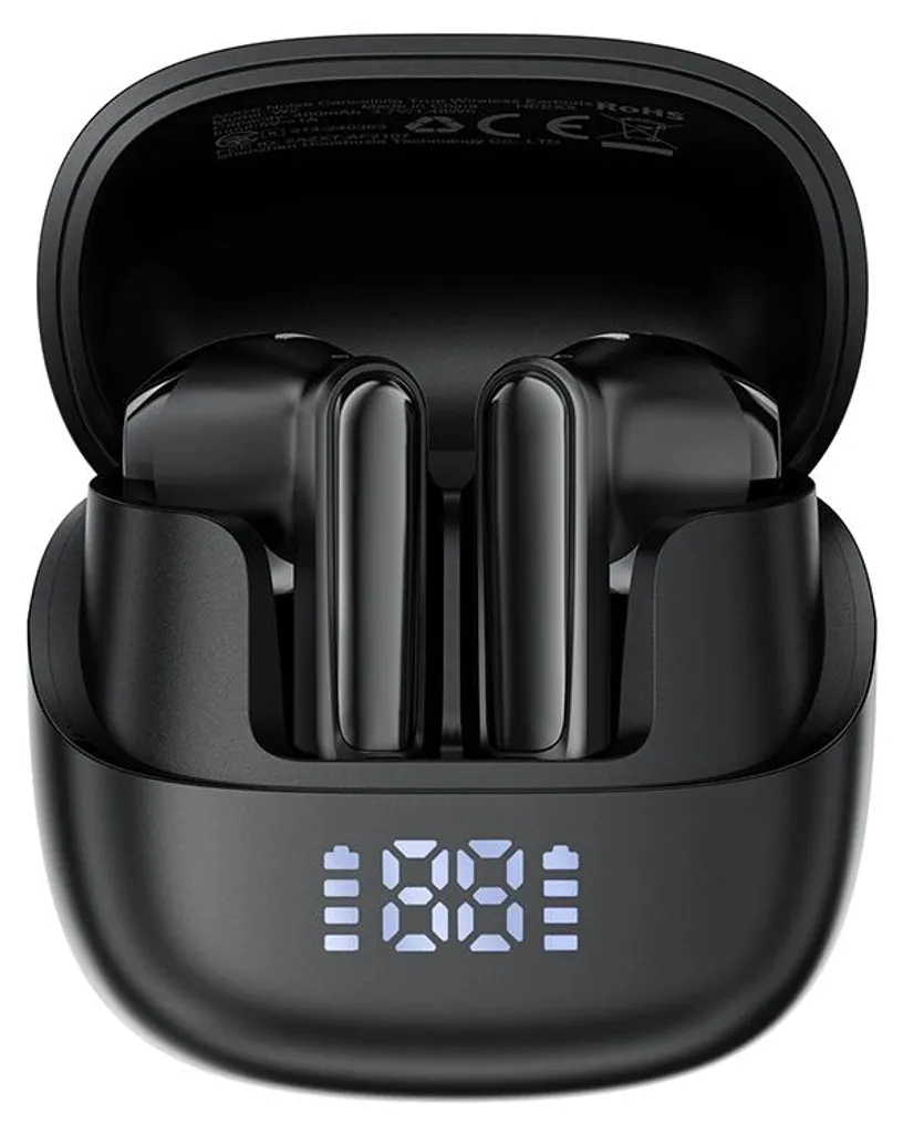 Acefast W2 Écouteurs sans Fil TWS Bluetooth 5.4 avec Écran LED Noir