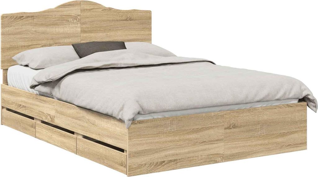 Bettrahmen Sonoma-Eiche 160 x 200 cm Ingenieurs Holz