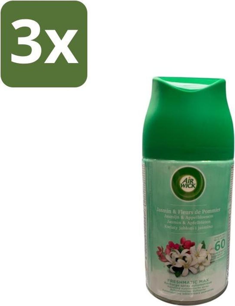 Air Wick – Nachfüllpackung – Freshmatic Jasmin & Apfelblüte – 250 ml - Vorteilspack - 3 Stücke