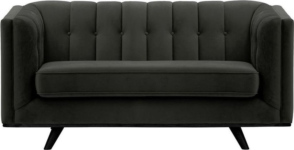 Zweisitzer-Sofa Vicenza-Velluto 20-black