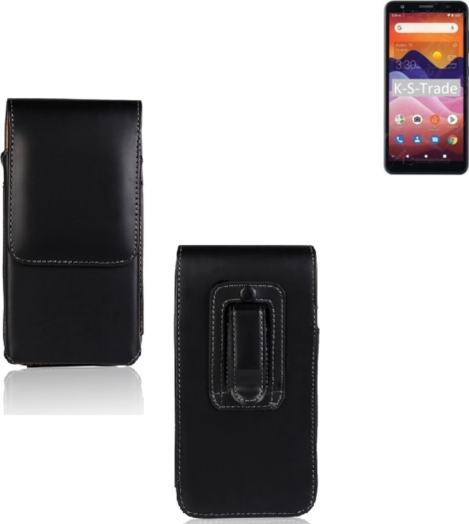 K-S-Trade Gürteltasche für ZTE Avid 579 Schutz Hülle Handy Hülle mit Magnetverschluss Holster in schwarz